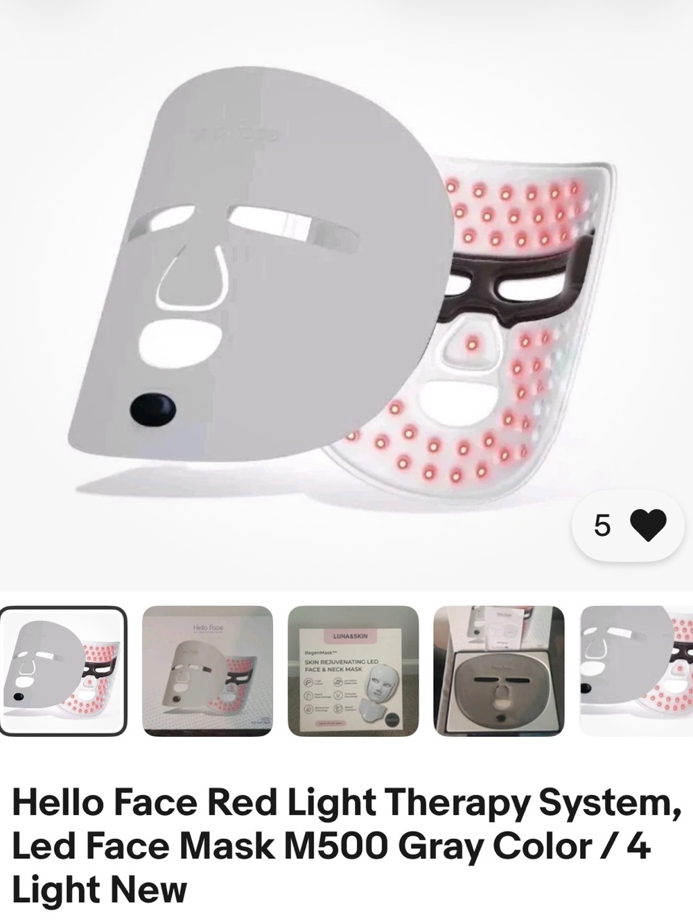 Hello Face Red Light Mask / M500